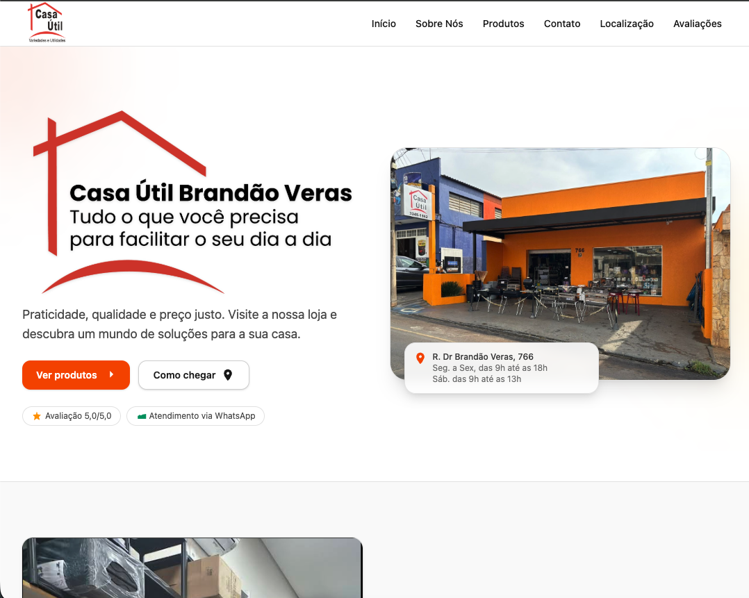 Site Institucional Casa Útil